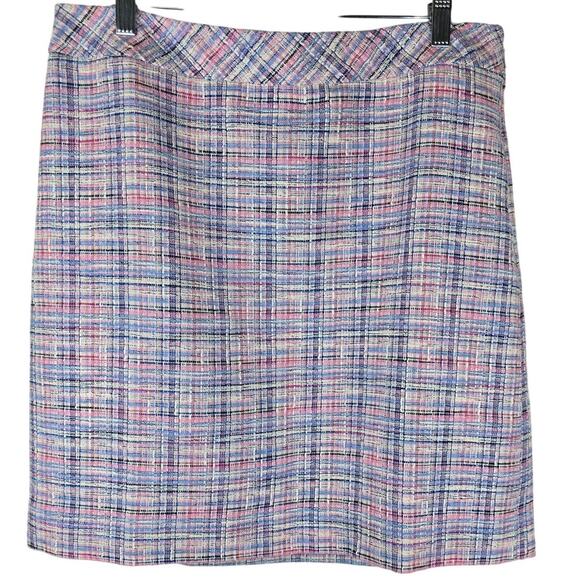 Talbots Stunning Pink Blue Cream Business Work Vacation Women's Skirt 12 NWT - Picture 1 of 5